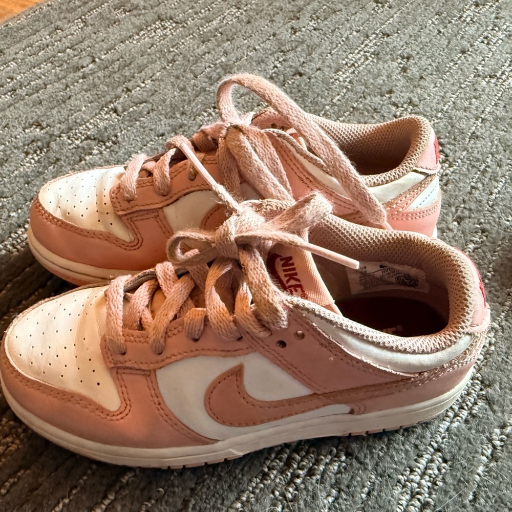 Nike Kids Pink and White Sneakers